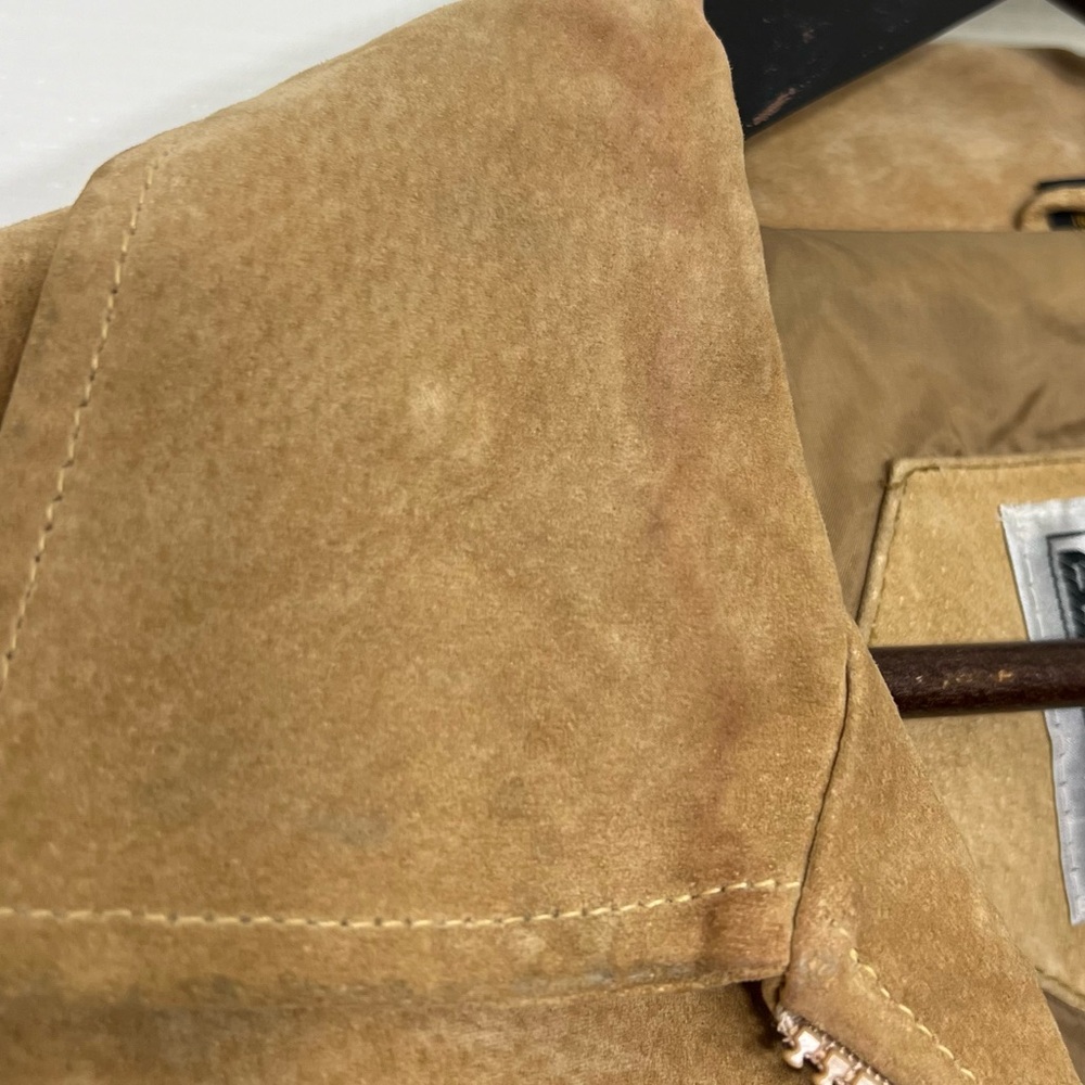 Vintage 80’s Pioneer Wear Fringe Suede Leather Tan Jacket Western Size S - Picture 11 of 15